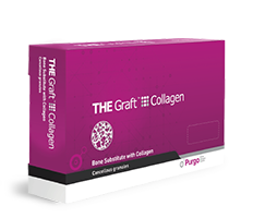 O THE GraftTM Collagen é composto de 90% matriz mineral óssea porcina de origem trabecular e 10% de atelocolágeno advindo do tendão porcino.